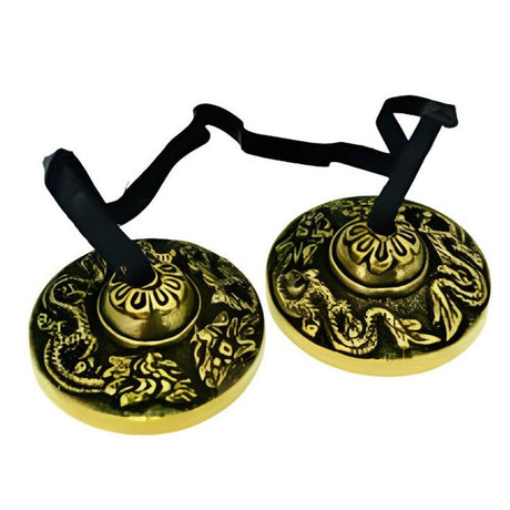 2" Tibetan Tingshas / Cymbals - Dragon - Magick Magick.com