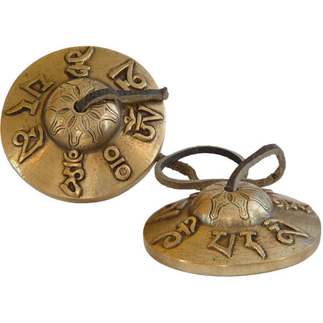 2" Tibetan Tingshas / Cymbals - Mantra - Magick Magick.com