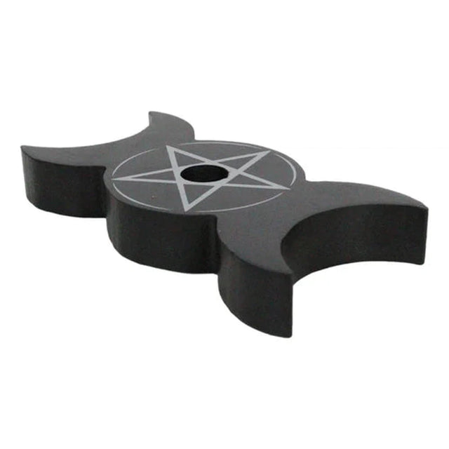 2" Triple Moon Pentacle Spell Candle Holder - Magick Magick.com