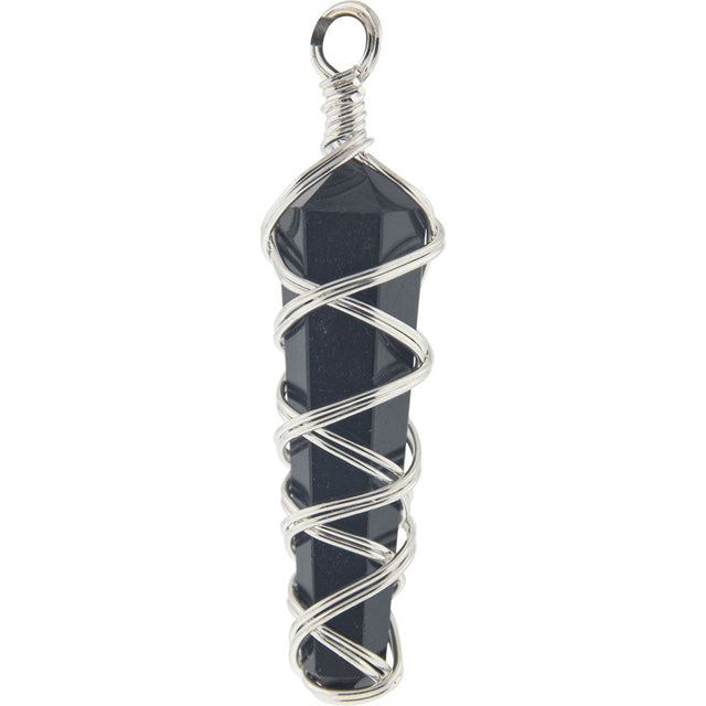 2" Wire Wrapped Point Pendant - Black Tourmaline (Assorted Design) - Magick Magick.com