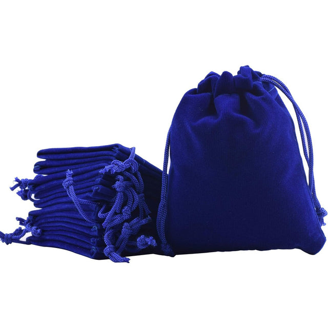 2" x 2.5" Unlined Velvet Bag - Blue - Magick Magick.com