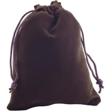 2" x 2.5" Unlined Velvet Bag - Brown - Magick Magick.com