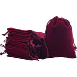 2" x 2.5" Unlined Velvet Bag - Burgundy - Magick Magick.com