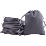 2" x 2.5" Unlined Velvet Bag - Grey - Magick Magick.com