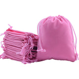 2" x 2.5" Unlined Velvet Bag - Pink - Magick Magick.com