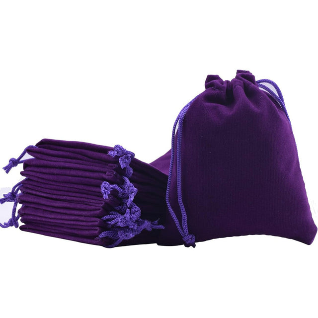 2" x 2.5" Unlined Velvet Bag - Purple - Magick Magick.com