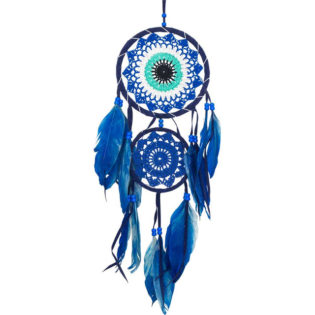 20" Double Evil Eye Woven Dream Catcher - Magick Magick.com