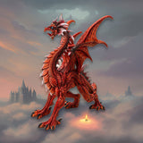 20.5" Red Dragon Statue - Magick Magick.com