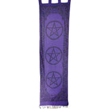 22" x 72" Three Pentagrams Cotton Curtain (Set of 2) - Magick Magick.com