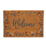 23.5" Welcome Floral Doormat - Magick Magick.com