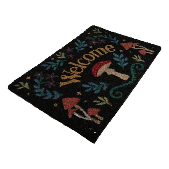 23.5" Welcome Mushroom Doormat - Magick Magick.com