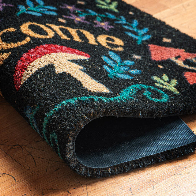 23.5" Welcome Mushroom Doormat - Magick Magick.com