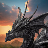 24" Black Dragon Statue - Magick Magick.com