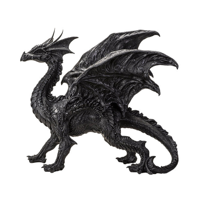 24" Black Dragon Statue - Magick Magick.com