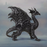 24" Black Dragon Statue - Magick Magick.com