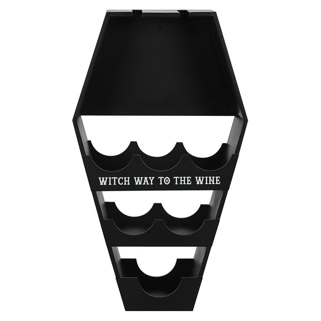 24.5" Coffin Wine Wall Shelf Rack - Magick Magick.com