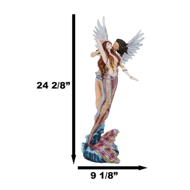 25" Mermaid and Angel Statue - Magick Magick.com