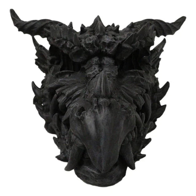 27" Black Dragon Skull Statue - Magick Magick.com