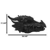 27" Black Dragon Skull Statue - Magick Magick.com