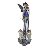 27.5" Fairy Statue - Fairy with Wolves - Magick Magick.com