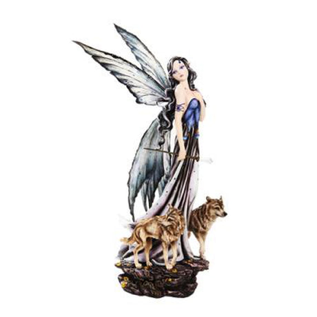 27.5" Fairy Statue - Fairy with Wolves - Magick Magick.com