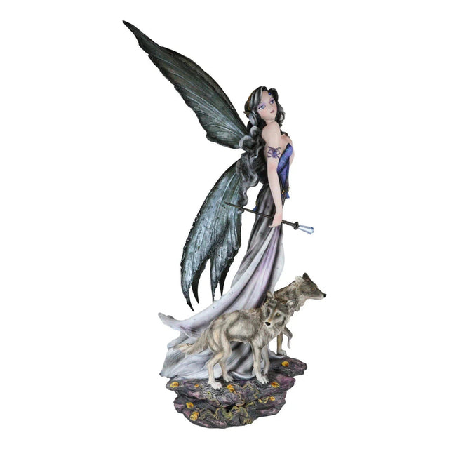 27.5" Fairy Statue - Fairy with Wolves - Magick Magick.com