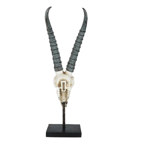 29.5" Antelope Skull on Stand Statue - Magick Magick.com