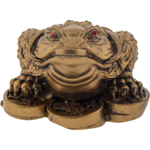 2.25" Polyresin Feng Shui Figurine Money Toad - Gold - Magick Magick.com