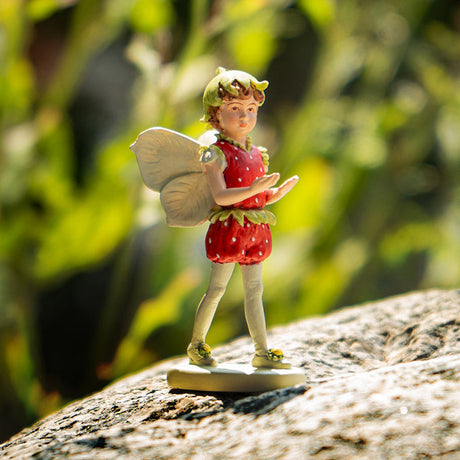 2.4" Mini Flower Fairy Figurine - Strawberry - Magick Magick.com