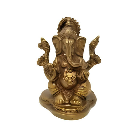 2.5" Ganesh Solid Brass Statue - Magick Magick.com