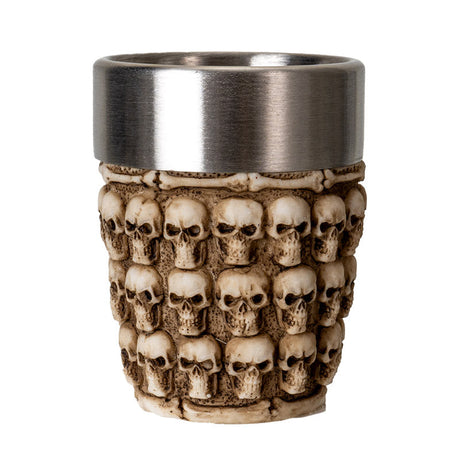 2.6" Stainless Steel / Resin Shot Glass - Skulls - Magick Magick.com