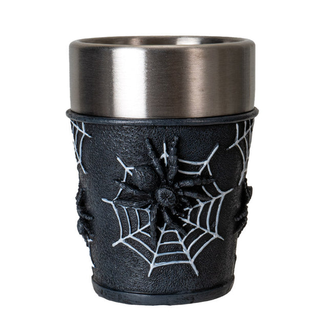 2.6" Stainless Steel / Resin Shot Glass - Spider - Magick Magick.com