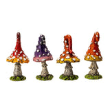 2.7" Magic Mushroom Statues (Set of 4) - Magick Magick.com