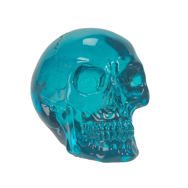 2.75" Translucent Blue Skull Statue (Pack of 4) - Magick Magick.com