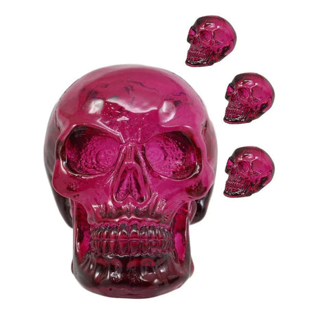 2.75" Translucent Purple Skull Statue (Pack of 4) - Magick Magick.com