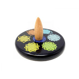 3" Black Agate Incense Burner - Chakras - Magick Magick.com