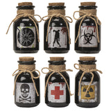 3" Ceramic Bottle - Apothecary (Set of 6) - Magick Magick.com