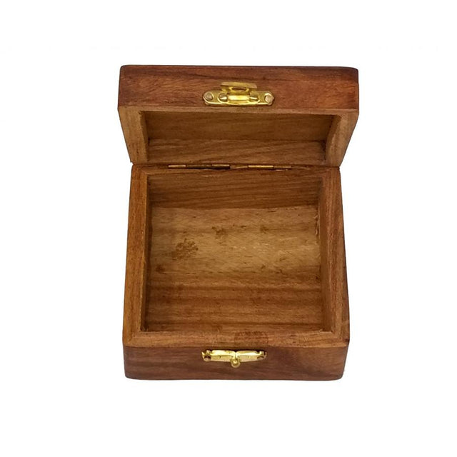 3" Cross Inlaid Wooden Box - Magick Magick.com