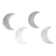 3" Selenite Charging Plate / Altar Tile - Crescent Moon - Magick Magick.com