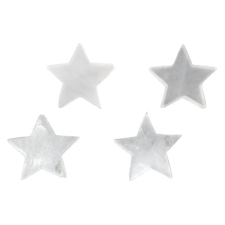 3" Selenite Charging Plate / Altar Tile - Star - Magick Magick.com