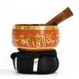 3" Tibetan Singing Bowl with Cushion - Orange - Magick Magick.com