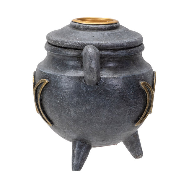 3" Triple Moon Cauldron Backflow Incense Burner - Magick Magick.com