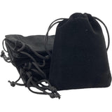 3" x 4" Unlined Velvet Bag - Black - Magick Magick.com