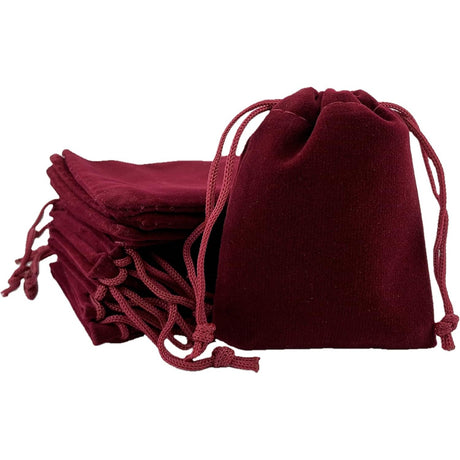 3" x 4" Unlined Velvet Bag - Burgundy - Magick Magick.com