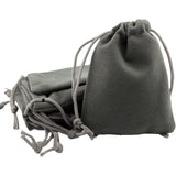 3" x 4" Unlined Velvet Bag - Grey - Magick Magick.com