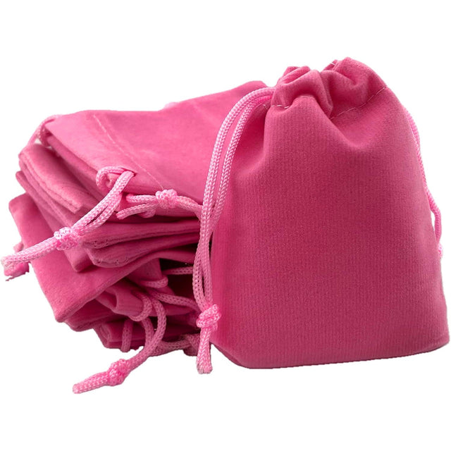 3" x 4" Unlined Velvet Bag - Hot Pink - Magick Magick.com