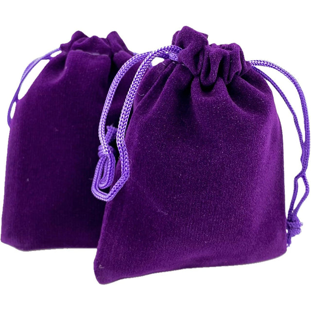 3" x 4" Unlined Velvet Bag - Purple - Magick Magick.com