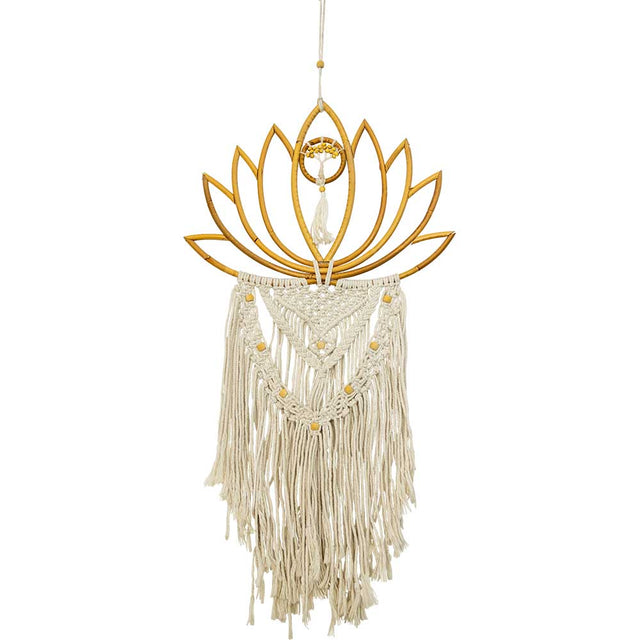 30" Bamboo Boho Tree Lotus with Macrame - Magick Magick.com