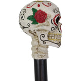 34.25" Day of the Dead Walking Cane - White Skull - Magick Magick.com