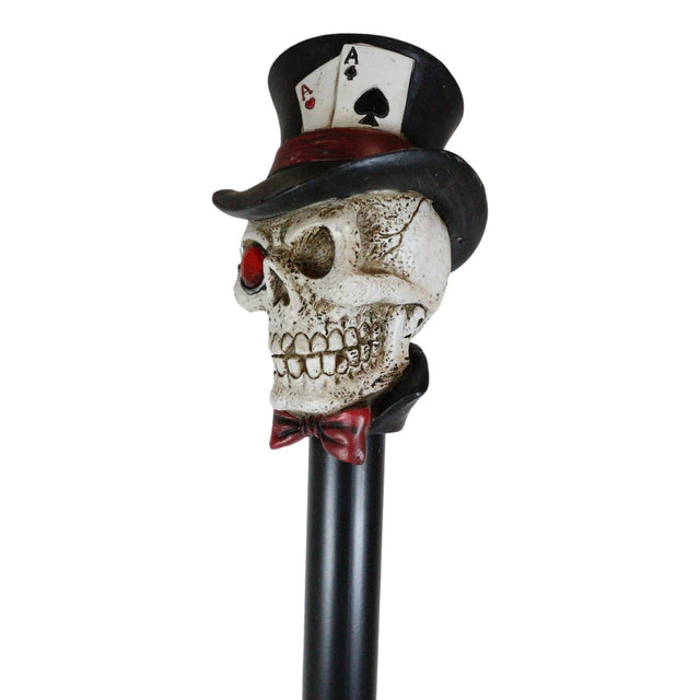 36.75" Walking Cane - Poker Skull - Magick Magick.com